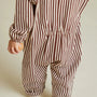 Syd Maroon Stripe Boilersuit Overall
